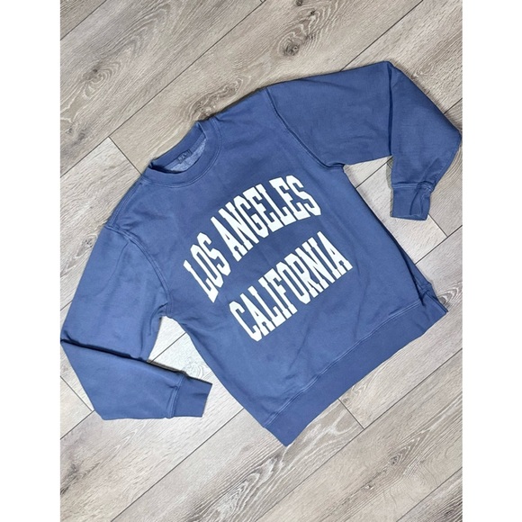 Brandy Melville Tops - John Galt Brandy Melville Los Angeles Sweatshirt Vintage Blue
